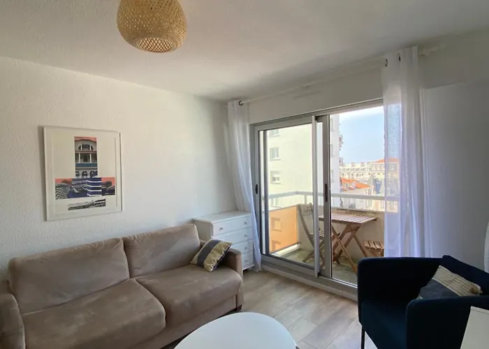 Studio 2 Pers,Balcon Vue Sur L Ocean ,Coeur De Biarritz,Halles