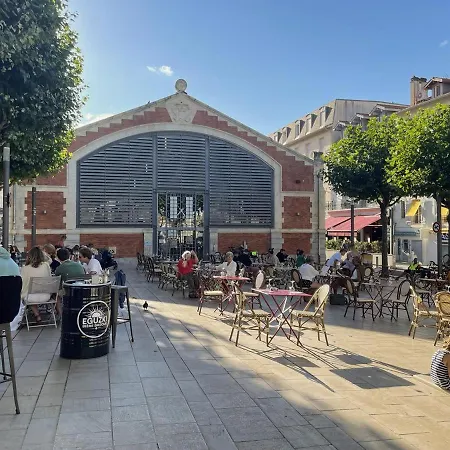 2 Pers, Balcon Vue Sur Les Halles Et L'ocean, En Plein Coeur De 公寓 比亚里茨